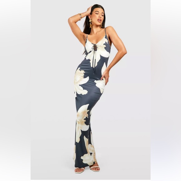 Tall Tie Bust Maxi Dress - Picture 14 of 14